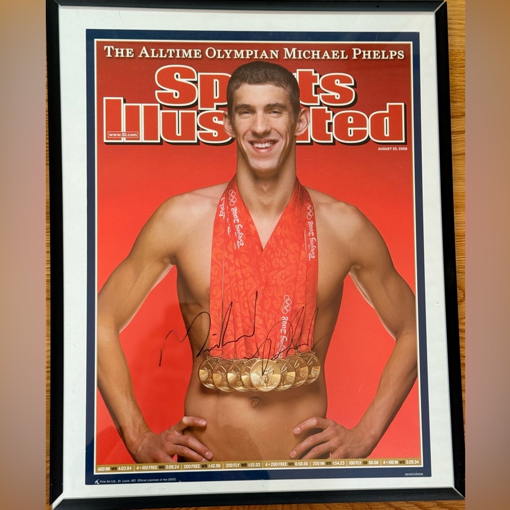 Framed Sports Illustrated Cover with original Autograph
